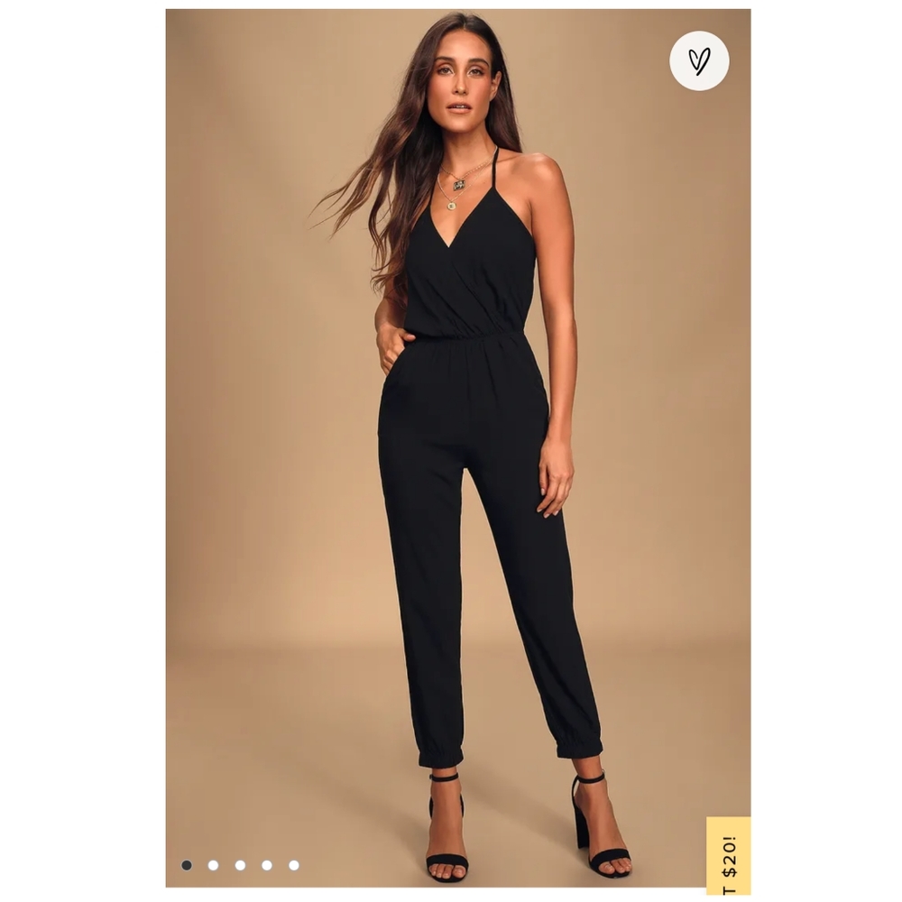 NWT black halter top jumpsuit